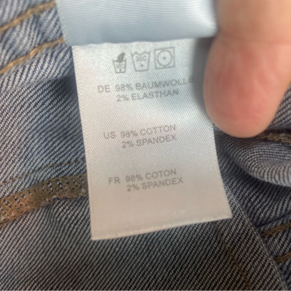 Articles of Society Blue Jean Denim Frayed Edge Jacket Sz Medium - Picture 9 of 14